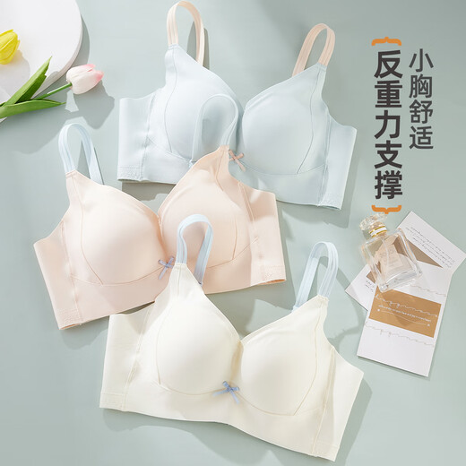 雅黛俪（ALDOLA）内衣女提拉小胸聚拢显大2025春夏新款收副乳防下垂调整型文胸罩 奶白 75A