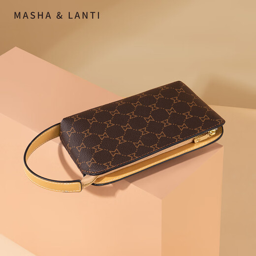 Mashalanti Handtasche Frauen 2025 Neue Kupplungsbeutel Frauenhandtasche Pendeln Handtasche kleine Tasche Wechseln Sie Handy -Tasche Leichte Kaffeefarbe