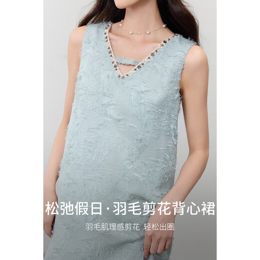 Champui La Bohemian V-Neck Hollow Lace Robe pour femmes en texture d'été Tempièce de tempérament