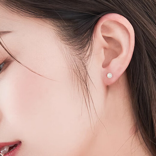 Biological porcelain ear piercing earrings for sleeping, easy to remove, simple, sweet and cute earrings, small and exquisite all-ceramic earrings, bio-porcelain ear piercing earrings, 1 pair, 5mm