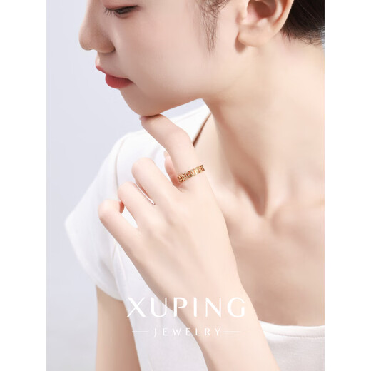 XUPING Xuping jewelry has fashionable temperament, simple and high-end sense, commuting copper coin ring as a gift for girlfriend #8k