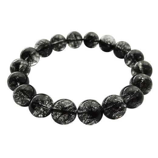Una cosa, una imagen, brazalete brasileño de cristal negro para el cabello negro, hombres y mujeres de cristal de cristal negro, cristal de cristal de titanio fino y liso de titanio.