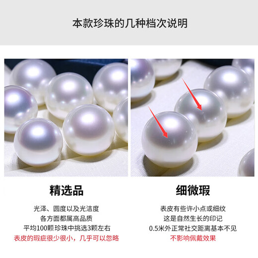 Yuebu Chinese Valentine's Day gift 18K gold diamond Australian white pearl pendant single princess ocean seawater white pearl pearl necklace for women now