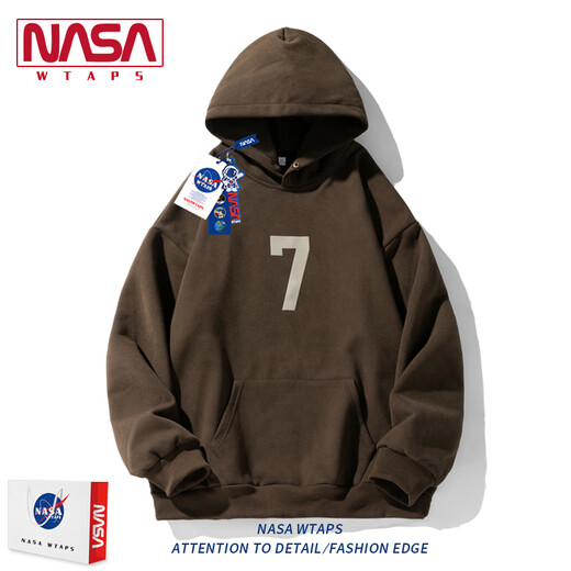 Nasawtaps American Retro Kapuzen -Sweatshirt für Männer Spring und Herbst High Street hübsch gedruckte Decklack Trend N138L3894 Black M 170