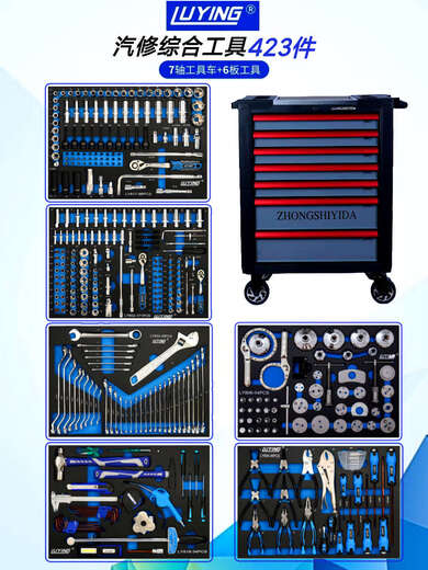 Wen Yijia's heavy-duty unlocks 352 pieces, 369 pieces and 423 pieces of tool cart sets per level. Lu Ying unlocks 352 industrial-grade tools + 7 heavy-duty pieces per level.