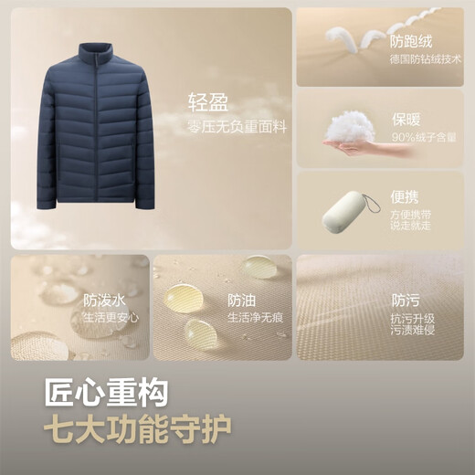 Bosideng 25 printemps courte de base basique mince vers le bas pour hommes 90 collier de support de velours portable et maison chaude b250131005
