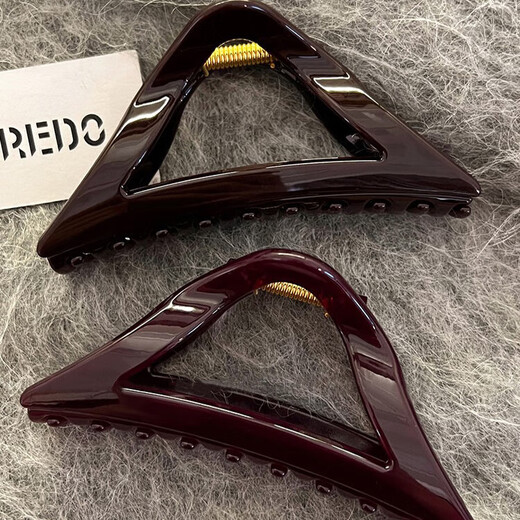Chocolate Brown Simple Hair Clip Shark Clip 2025 New High-end Hair Clip Women's Back Head Clip Hair Accessories Triangular Clip