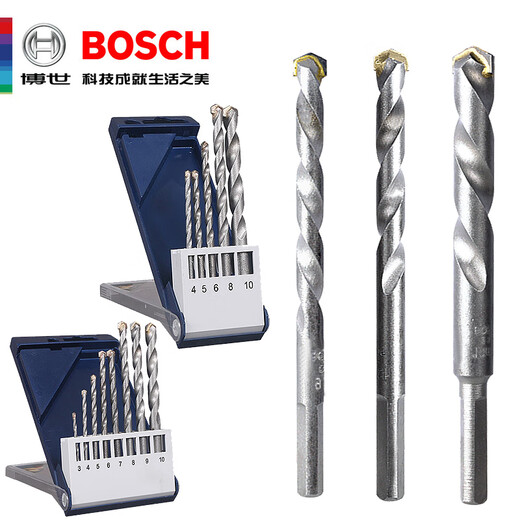Bosch (BOSCH) power tool impact masonry drill bit 2 series household ordinary wall red brick concrete drill bit 5 pieces (4/5/6/8/10) small blue box