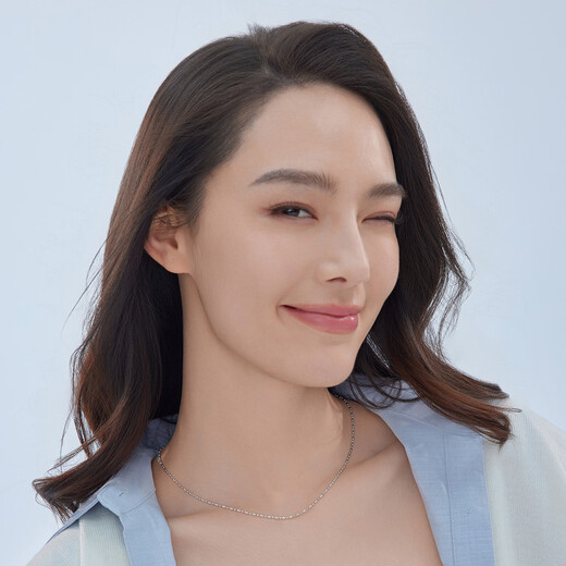 Lukfook Jewelry Platinum Necklace Sparkling Cartouche Platinum 950 Plain Chain Price 40cm - Approximately 4.98g