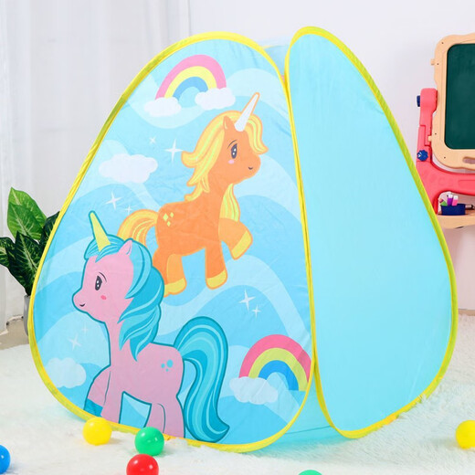 Chaosihui-Kinderzeltspielzeug Prinzessin-Raum-Spiel Haus Baby kann falten und schnell durch die Hütte treten tragbarer Kinderzelt Pink Pegasus-Poup