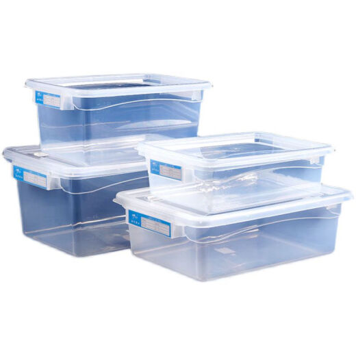 Transparent große Kapazität Lebensmittelkonservierungskasten Kunststoff Küche Gewerbliche rechteckige Speicherbox Lebensmittelkiste mit Deckel 9928 High-End-Modell 52*37*23.5
