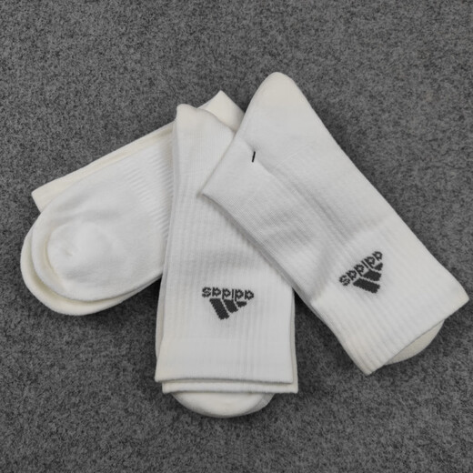 Calcetines para hombres y calcetines para hombres adidas (adidas) calcetines para hombres 2025 calcetines deportivos de primavera entrenamiento de baloncesto de tubo largo DZ9356 JC9273/Middle Tube [35-38 tamaños]