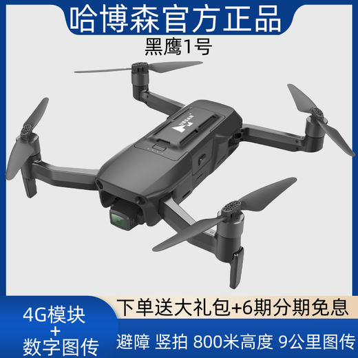 Hubsan (Hubsan) Luftfotografie-Drohne Hochdefinition Intelligente Novices Flugzeug Fernbedienung Flugzeug 4G Bildübertragung, Dual Electric Version ohne Hindernisvermeidung