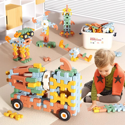 Larges de construction de blocs de construction entièrement molles pour enfants Toys pour garçons et filles Développement intellectuel 3 ans 6 cadeaux d'anniversaire de bébé