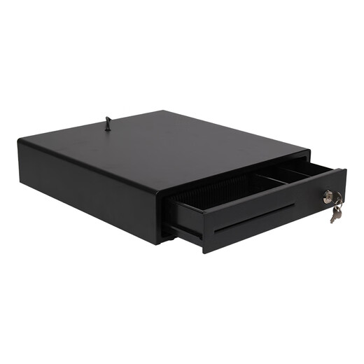 Host cash register cash box, cash register box, cash register cabinet, cash register drawer, cash register box with five compartments and three gears, automatic pop-up, durable steel, 340 four compartments and three gears small cash box