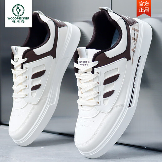 
Woodpecker 2025 summer new shoes for men's white shoes Korean style shoes versatile anti-odor casual men's shoes sports breathable board shoes Peng-9901 m green 42