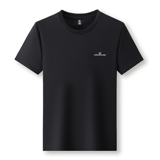 ARMANIBR阿玛尼短袖t恤男纯棉新款夏季男装感打底衫上 1518黑色 M 165建议95-115斤