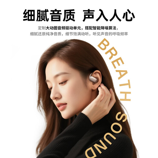 纽曼（Newmine）LY12蓝牙耳机挂耳式骨传导概念不入耳开放式真无线运动跑步游戏降噪耳夹耳机适用苹果华为小米M16