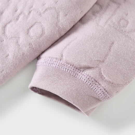 童泰（TONGTAI）宝宝秋衣套装秋冬季纯棉保暖婴儿衣服儿童睡衣家居服紫色90cm