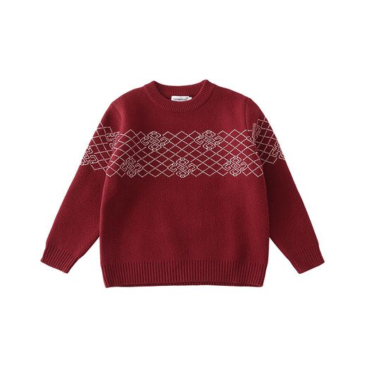 G.duck little yellow duck new Chinese style parent-child wear winter sweater family of three or four family wear sweater mother and daughter dress trendy Chinese knot sweater dress 100 (recommended height 90cm 3-4 years old) cm