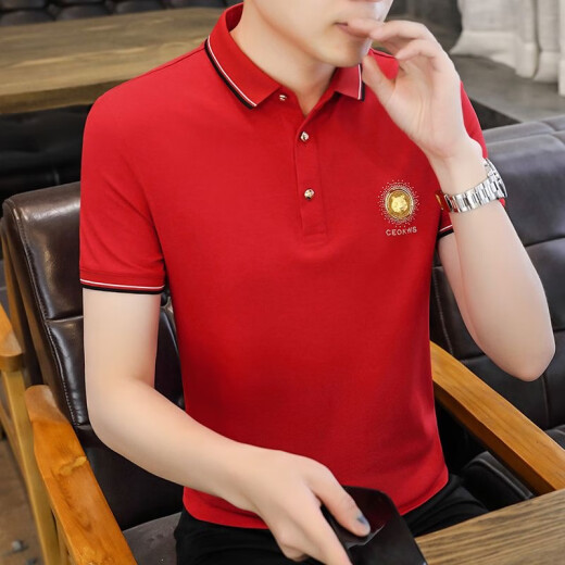 FJLT轻奢高档品牌polo衫男士T恤夏季新款时尚短袖翻领商务透气上衣 F6628（绿色） 2XL (建议140-160斤)