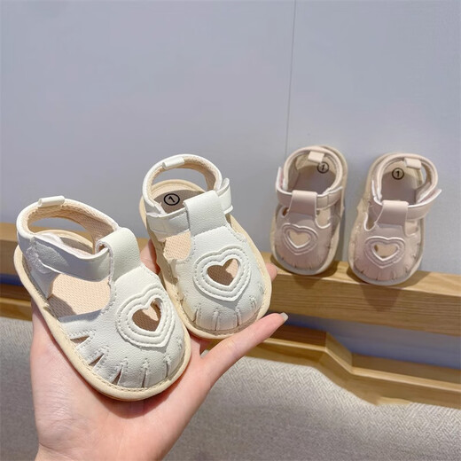 Ji Zhenfei summer baby toddler shoes infant girls sandals 0-1 years old 5-15 months soft-soled princess shoes, inner length 12cm, about 10-13 months