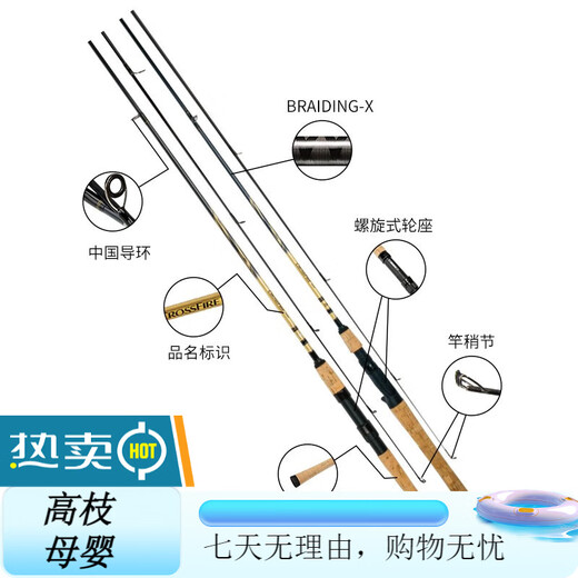 达亿瓦（DAIWA） 21新 款CROSSFIRE CFF 路亚竿 泛用远投碳素鱼竿 2.09 682mlb枪柄中软调 2.03m