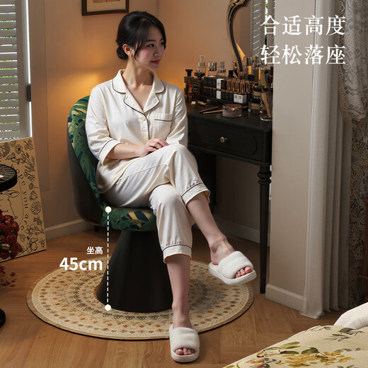 CALVERT Bedroom Light Luxury Makeup Chair Nordic Advanced Makeup Stool Rotating Backrest Dressing Table Stool Home Dressing Stool Chair Sanwei Kui Pattern