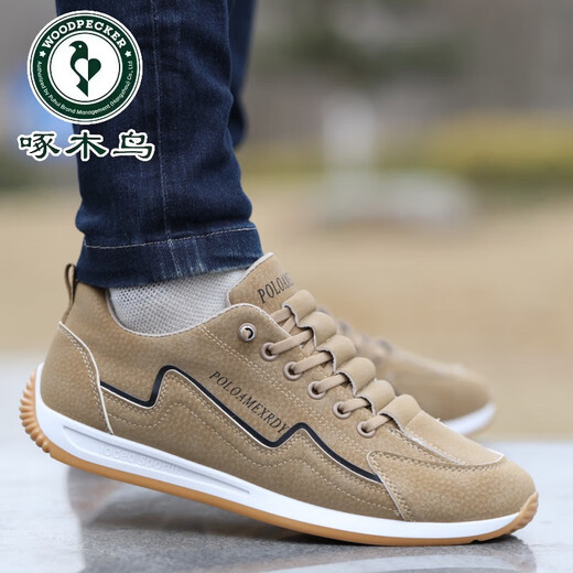 Woodpecker Herrenschuhe für den Herbst 2025 Neue atmungsaktive und leichte lässige Schuhe für einen Fuß, Herrenschuhe, vielseitige Herren -Sportschuhe AW9902 Blau Stoffstil, eine Größe kleiner 38