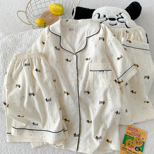 S.Sofea yunduo Cotton Sweet mignon pyjamas Set Les vêtements de maison à manches courtes peuvent être usés en plein air guangzhou treize lignes nyx-9902 # xingxing kt cat 185 xxl