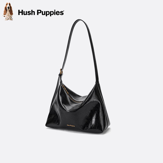 Hush Puppies Bolso de hombro para mujeres Bag Hobo de gran capacidad Fashionable Simple Axspit Bag, Regalo del Día de San Valentín chino a la novia a la esposa Black HA-157236875