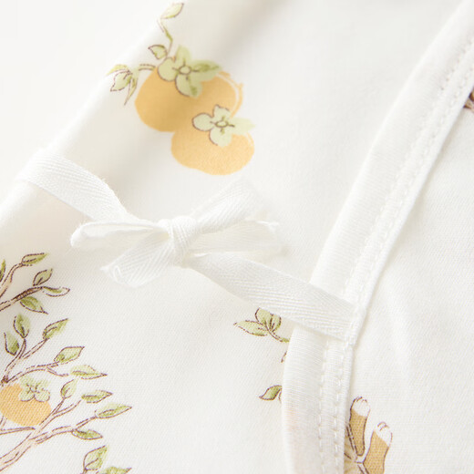 童泰（TONGTAI）婴儿连体衣春秋季纯棉衣服初生宝宝蝴蝶哈衣爬服满月服黄色59cm