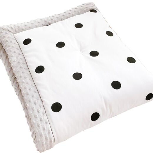 Japanese imported baby quilt pure cotton spring and autumn thin cotton baby beanie comfort blanket newborn autumn and winter small quilt gray edge large polka dot spring and autumn style 120x150cm