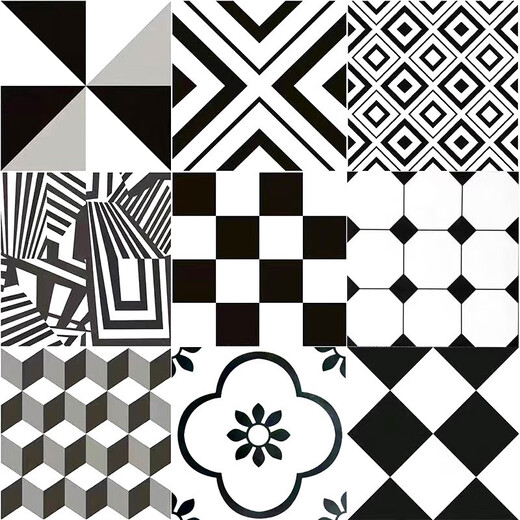 All-Ceramic Nordic 60*60 Schwarz-Weiß-Blumenfliesen-Restaurant-Bekleidungsgeschäft Badezimmer Anti-Rutschgeschäft Kee-resistente Bodenfliesen 6627 600*600