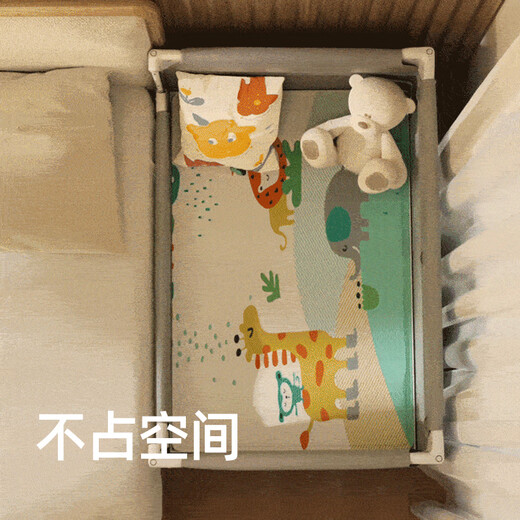 Coolbaby crib removable 0-3 years old multifunctional splicing bed foldable 3 basic bed + folding mattress + storage basket