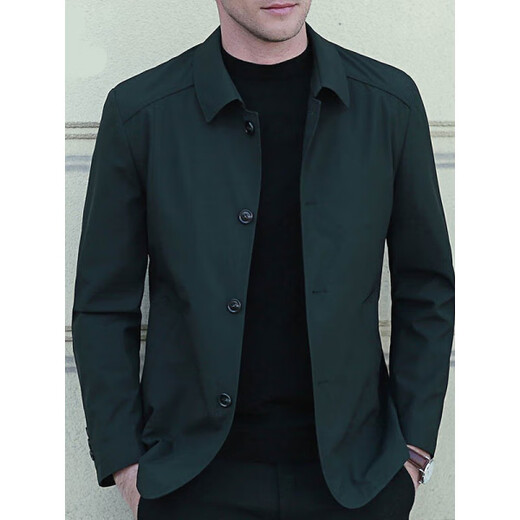 Jinba (JinBa) middle-aged men's autumn and winter cotton jacket lapel casual middle-aged and elderly dad wear cotton style dark blue (cotton style) L 175 recommended weight 125-140 Jin Jin equals 0.5 kg