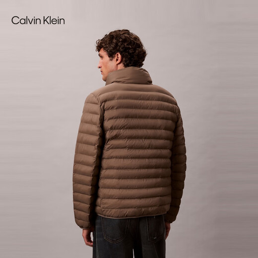 Calvin KleinJeans autumn and winter men's business casual youth commuter ck thin stand-up collar rib quilted cotton jacket
