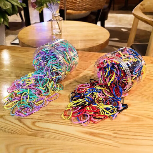 Manfuyu Bag/About 100 Black Disposable Rubber Band Children's Headband Hair Accessory High Elasticity Not Easy to Break Hair Band Disposable Black About 100