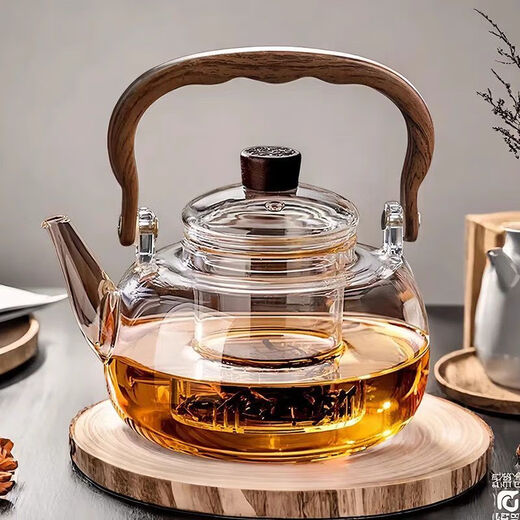 Meikejie glass teapot high temperature resistant thickened tea boiler electric ceramic stove household lifting kettle for boiling water and making tea kettle 2025 new model Muhe lifting kettle - 1L