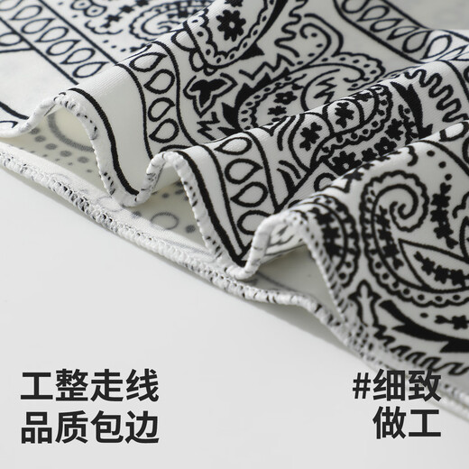 Shizhu Children's Sand Mask Sun Protection Boys Outdoor UV Protection Thin Breathable Neck Guard Integrated Ear Hanging Ice Silk Veil Cashew Flower White