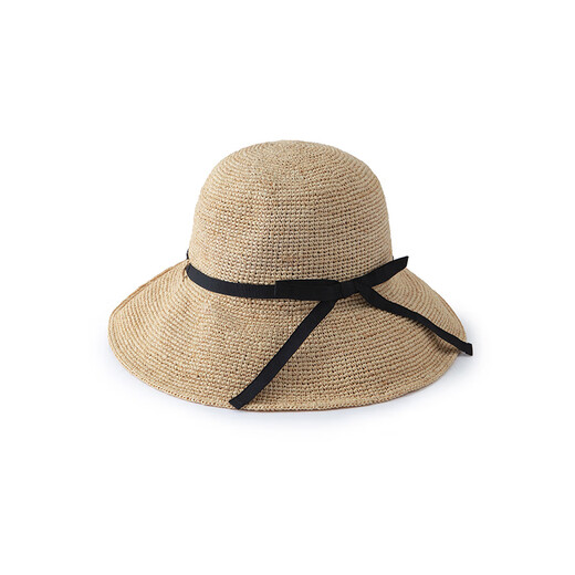 无印良品（MUJI）酒椰叶纤维 细编圆顶礼帽 帽子 草帽 25年夏季 DBA91A5S 原色 55-57cm