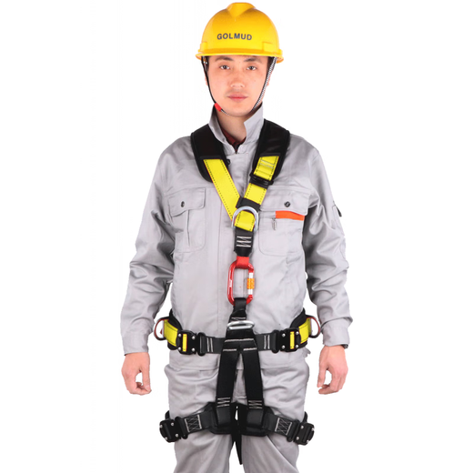 Ceinture de sécurité de l'énergie éolienne Golmud Electricien High Aerial Work Outdoor Anti-Fall Five Point Safety Corde Set GM897 F-7 Small Aluminium Hook 1,8 mètres