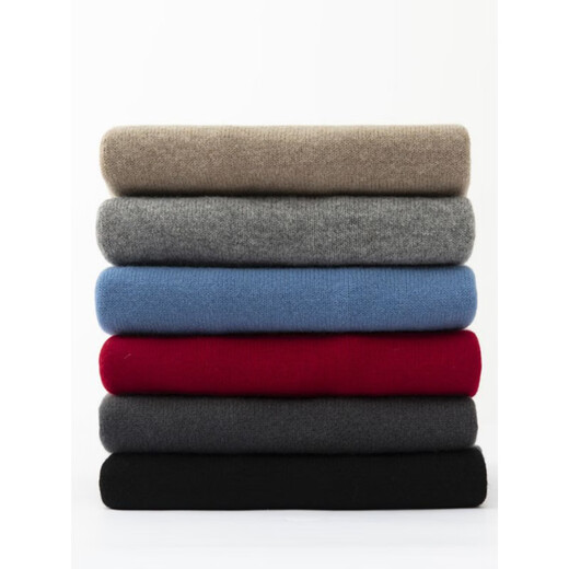 
New autumn and winter thickened half-turtleneck cashmere sweater for men business casual warm sweater knitted sweater medium gray L