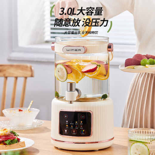 Healthy tea pot, stew, all-in-one teapot, kettle, household flower teapot, large capacity thermostatic kettle, hot water kettle, split type with filter, 3L flower tea health pot