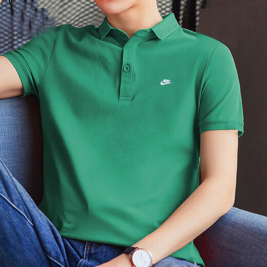 Nike (Nike) Herren- und Frauenpaare T-Shirts 25 Herbst neue Sportbekleidung atmungsaktiven losen lässigen Frauen mit kurzer Ärmeln Polo-Shirt FN3895/365/Peacock Green S