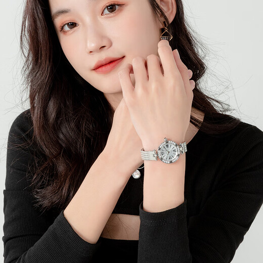CALORIC KING女士手表女款镶钻小表盘防水女表轻奢高级感十大名生日礼物送女友 CK16852