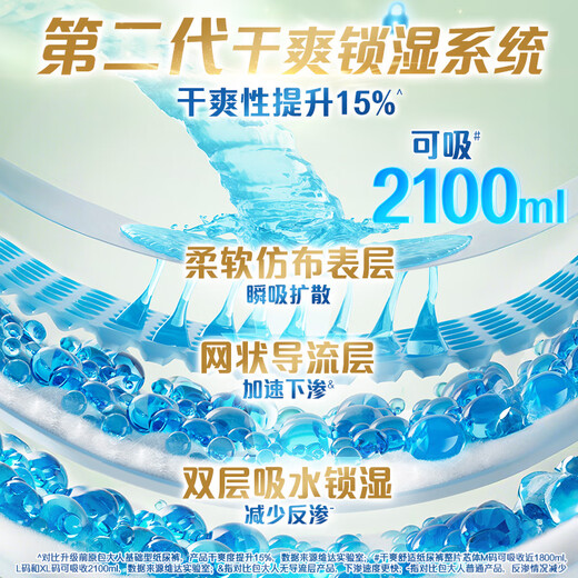 Dr.P basic adult diapers L80 pieces (waist circumference 85cm-135cm) elderly maternal diapers