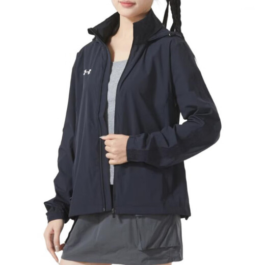
Under Armour logo training running sports hooded casual jacket jacket women's black black S
