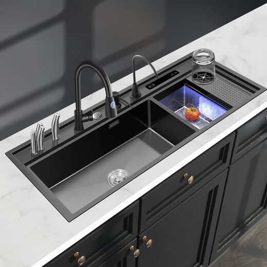 Intelligente Ultraschallspüle Multifunktionsfunktion Automatische Reinigung von Spülmaschinen Obst und Gemüsereinigung und Reinigung von Gemüsebecken Ultraschall + Reinigung + Tasse Waschmaschine Doppel Tank 12048 Zahlen