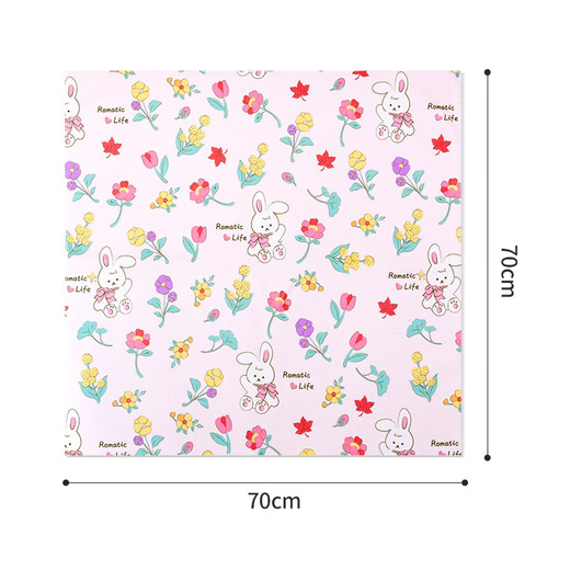 Qi Oh wrapped cat cloth cat nail clipper fixed artifact bag anti-scratch and anti-bite bag cat cloth self-adhesive pet bathing cat bag cat bag rabbit style 70*70cm recommended 20Jin Jin is equal to 0.5kg within